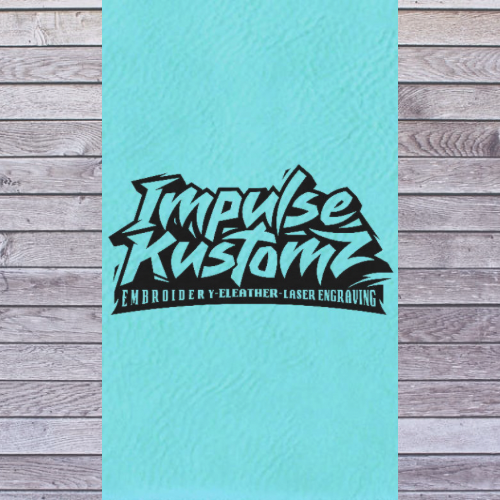 Leatherette Sheets 12" x 24" - Teal/Black with adhesive