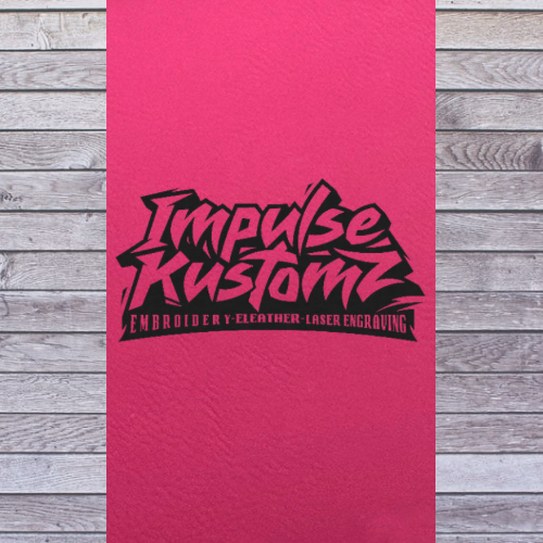 Leatherette Sheets 12" x 24" - Hot Pink/Black with adhesive