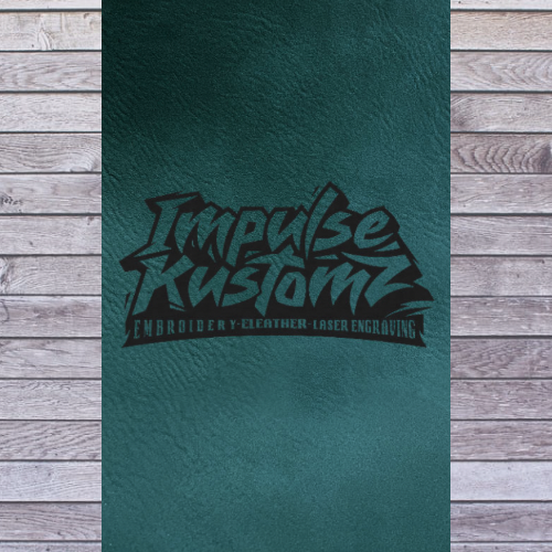 Leatherette Sheets 12" x 24" - Turquoise/Black with adhesive