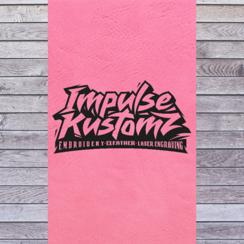 Leatherette Sheets 12" x 24" - Pink/Black with adhesive